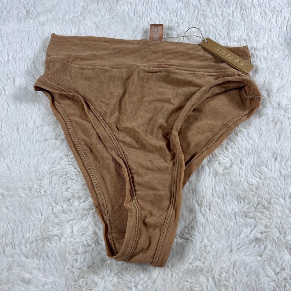 SKIMS Women's Power Mesh High Waisted Brief Ochre PN-BRF-1636 Size XS NWT